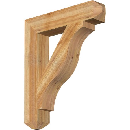Ekena Millwork Funston Craftsman Rough Sawn Bracket, Western Red Cedar, 6"W x 32"D x 38"H BKT06X32X38FST04RWR